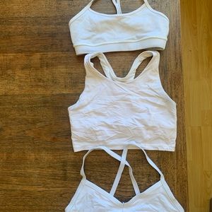 Lot of 3 white sports bras - Lululemon / Alo